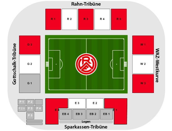Stadionplan Stadion Essen